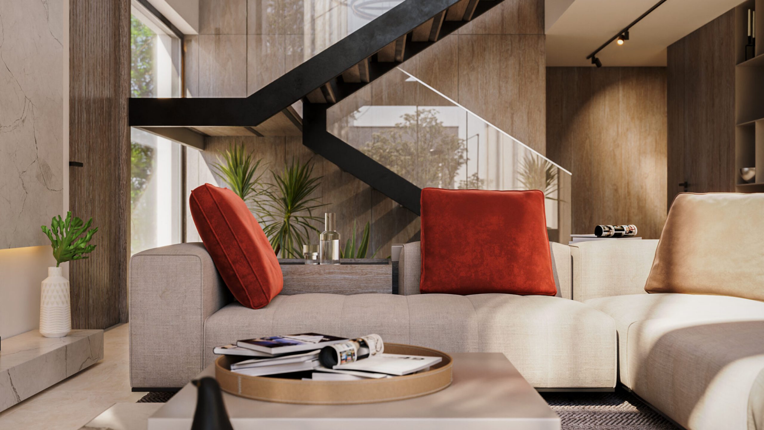 Sala de estar escadas